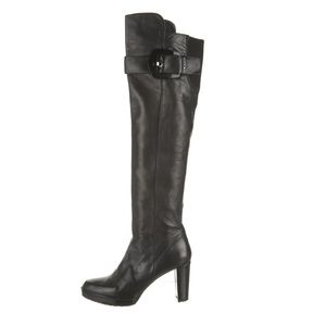 Stuart Weitzman black leather over the knee boots